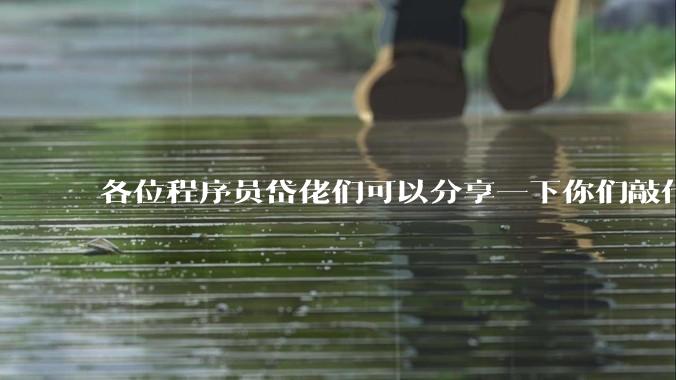 各位程序员岱佬们可以分享一下你们敲代码时的好习惯吗？