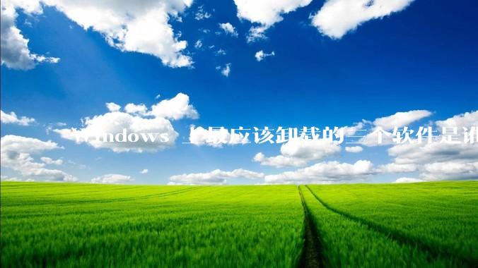 Windows 上最应该卸载的三个软件是谁？